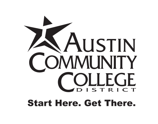 Austin Community College logo, black with tagline variant, cell 3