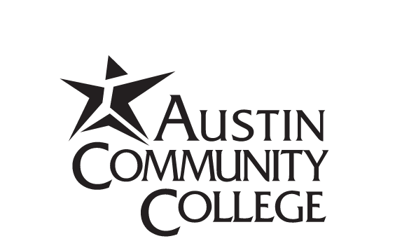 Austin Community College logo, black without tagline variant, cell 7