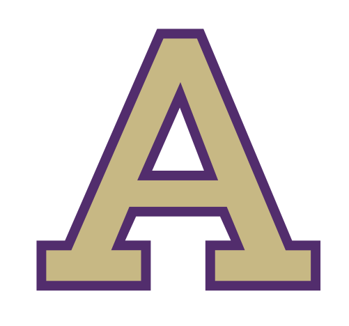 Albion College lettermark, color variant, cell 15