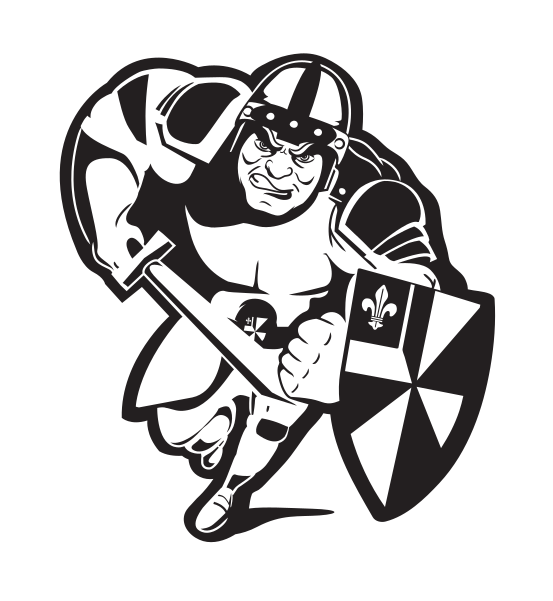 Briton mascot, full body black/white variant, cell 25