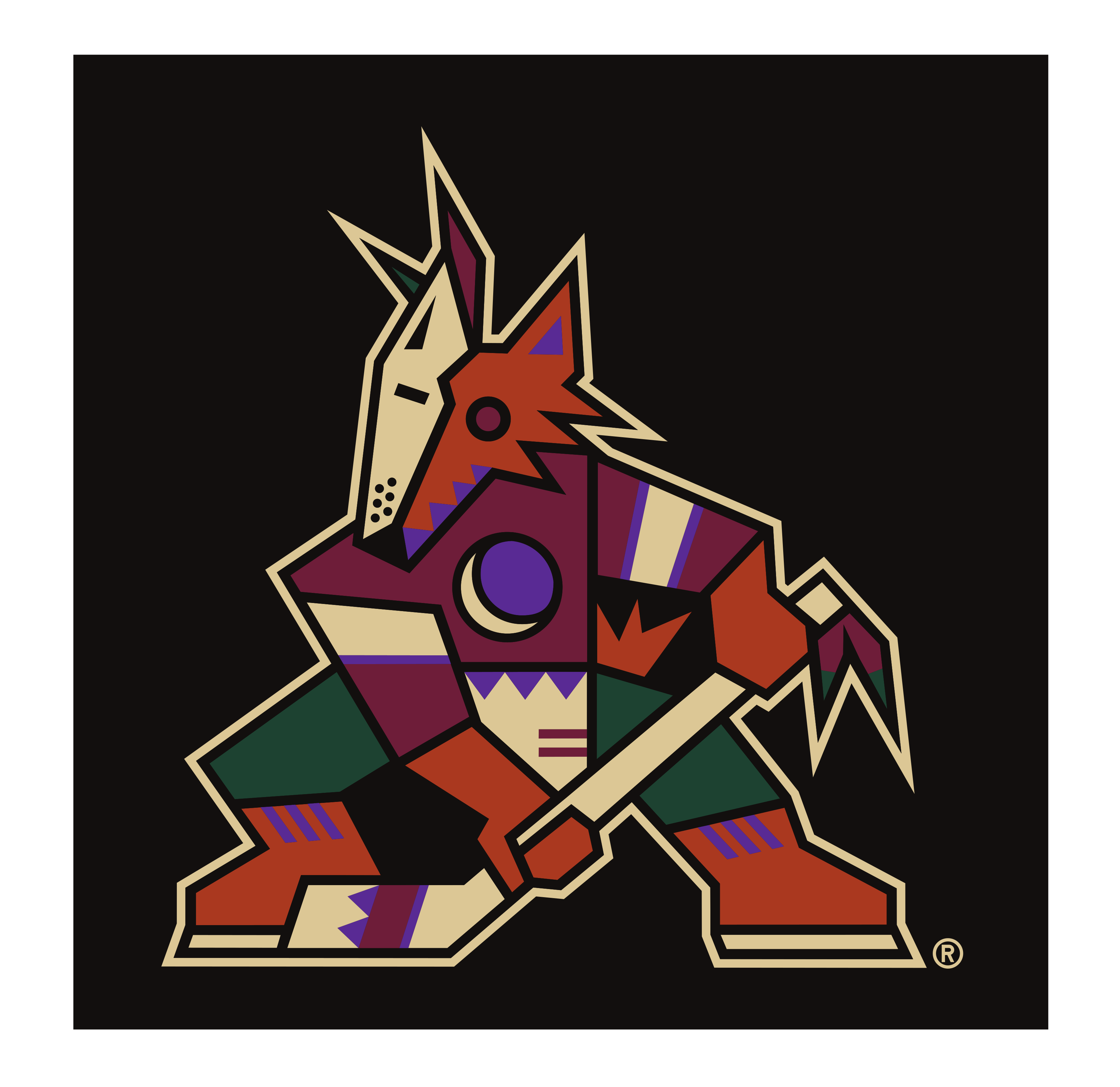 Arizona Coyotes secondary logo, full color variant