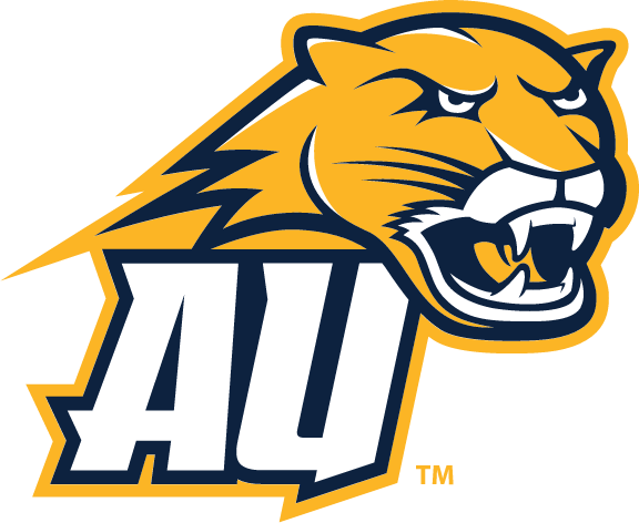 AU lettermark with cougar head, full color variant, cell 64