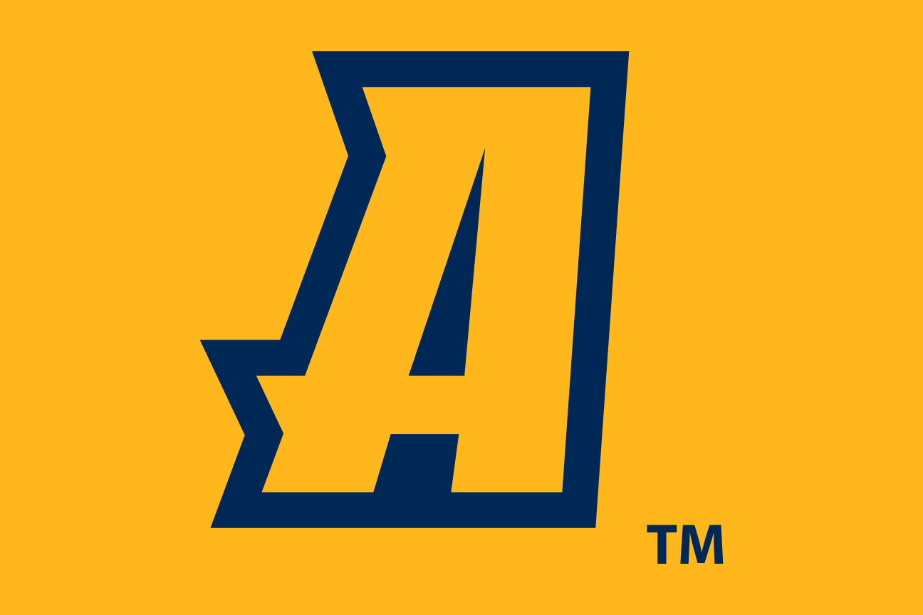 A lettermark, navy and gold on gold variant, cell 116