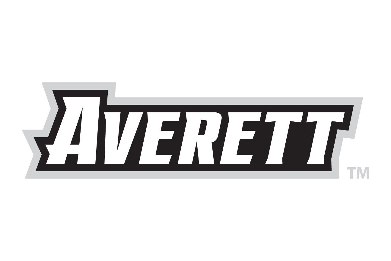 Averett wordmark, grey and white on white variant, cell 142