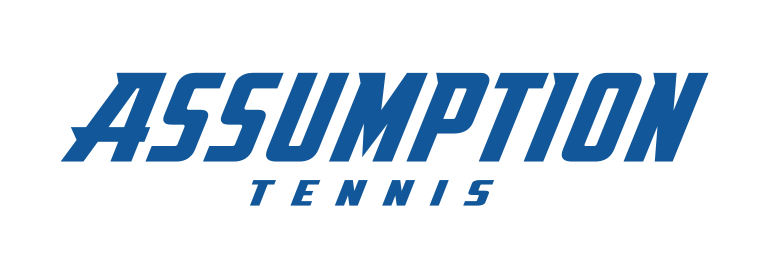 Assumption Tennis wordmark, blue variant, cell 53