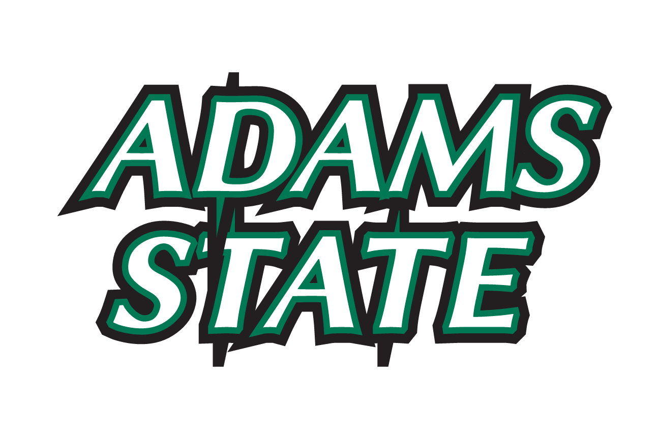 Adams State wordmark, vertical full color variant, cell 8