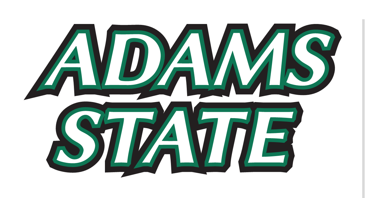 Adams State wordmark, vertical full color variant, cell 8