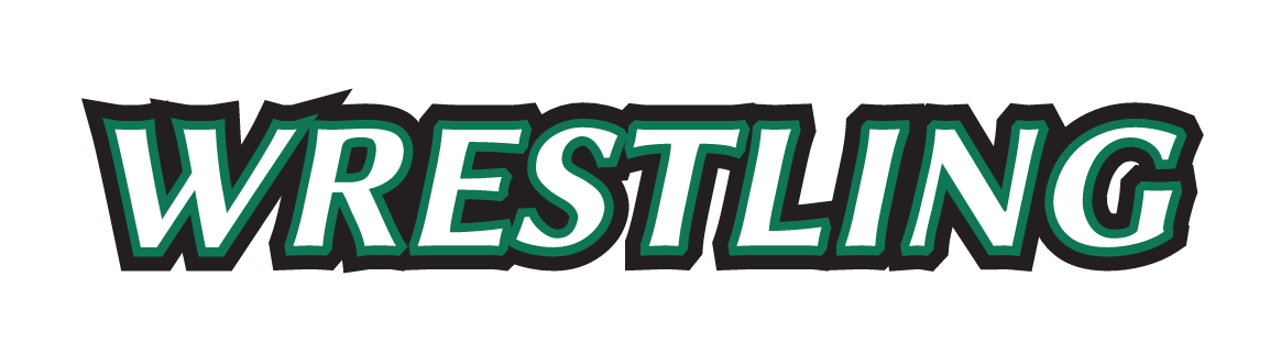 WRESTLING wordmark, green with white and black outline variant, cell 21