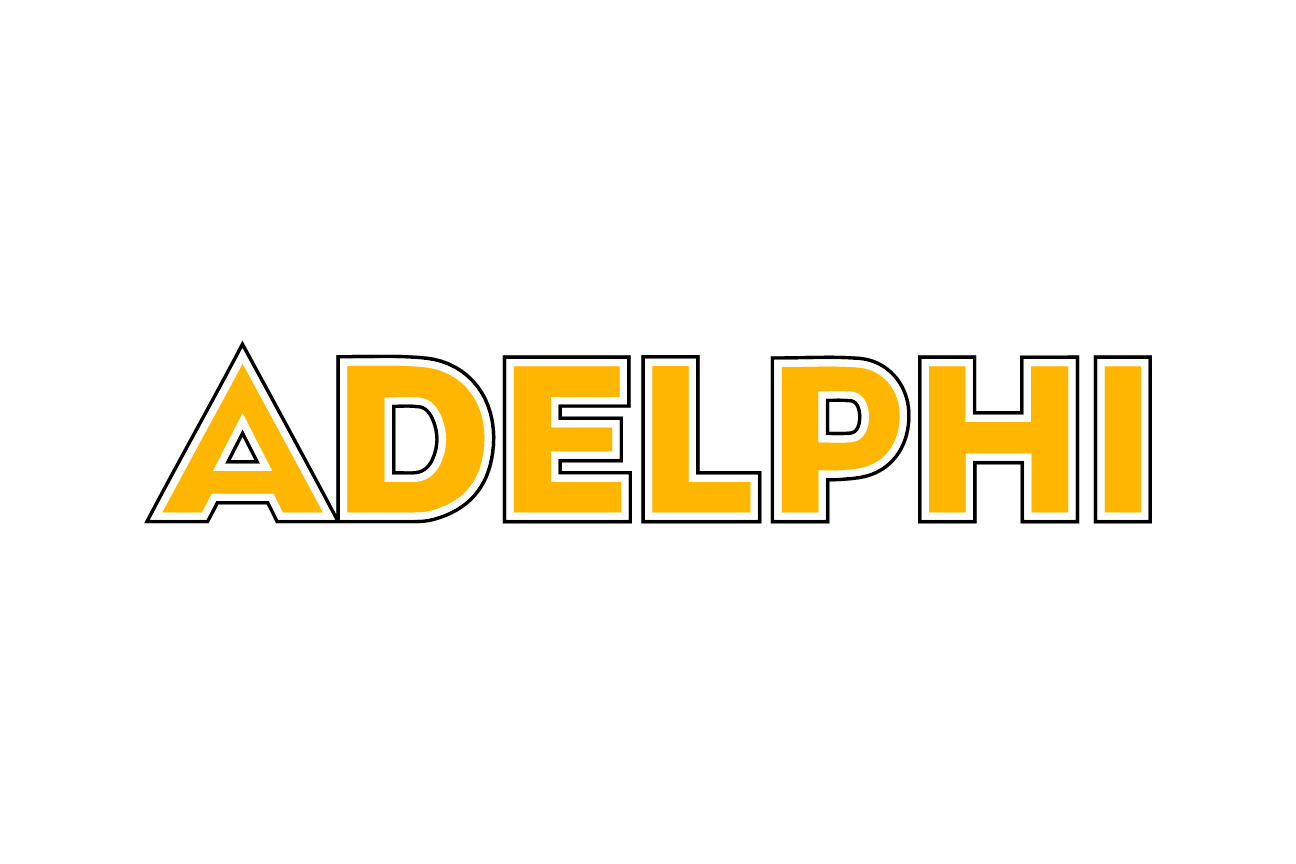 Adelphi Athletics primary logo, gold/brown variant, cell 30