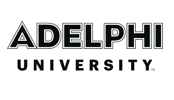 Adelphi University wordmark, black variant, cell 3