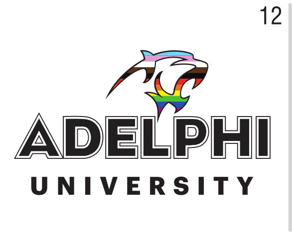 Adelphi University panther wordmark, full color variant, cell 12