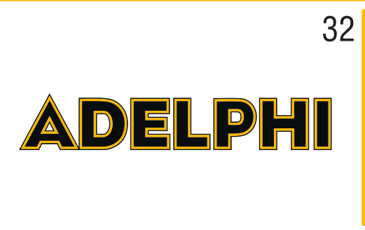Adelphi Athletics primary logo, black variant, cell 32