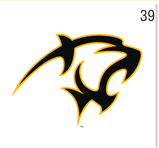 Adelphi Athletics panther logo, black/white variant, cell 39