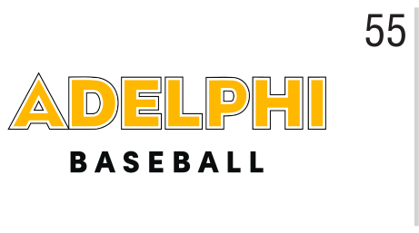 Adelphi Athletics team lockup, Baseball gold/brown variant, cell 55