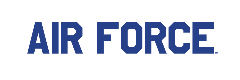 AIR FORCE wordmark, blue variant, cell 7