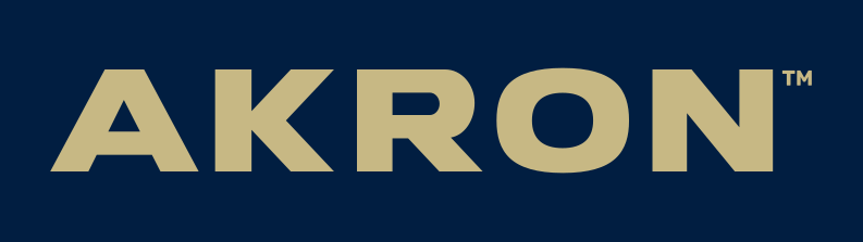 AKRON wordmark, gold variant, cell 31