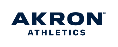 AKRON ATHLETICS sport mark, navy with gold outline variant, cell 52
