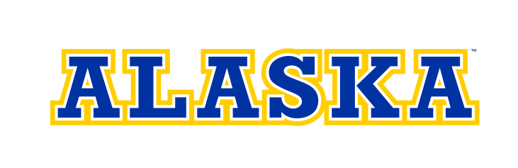 Alaska wordmark, blue/gold variant, cell 17