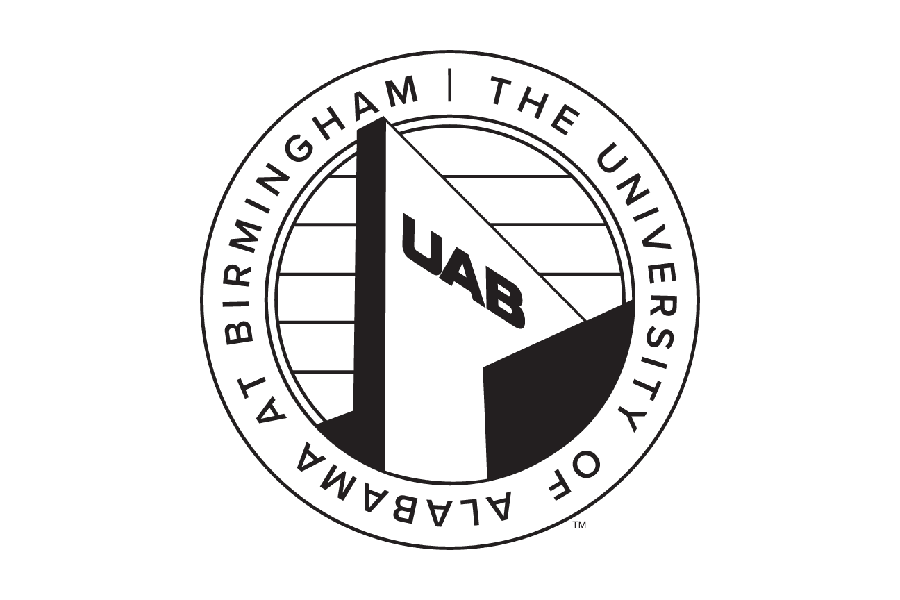 UAB university badge, black variant, cell 33