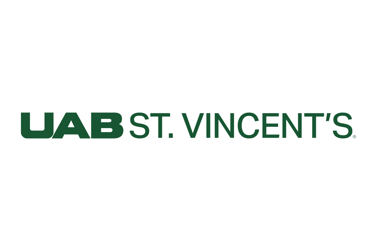 UAB St. Vincent's logo, green variant, cell 44
