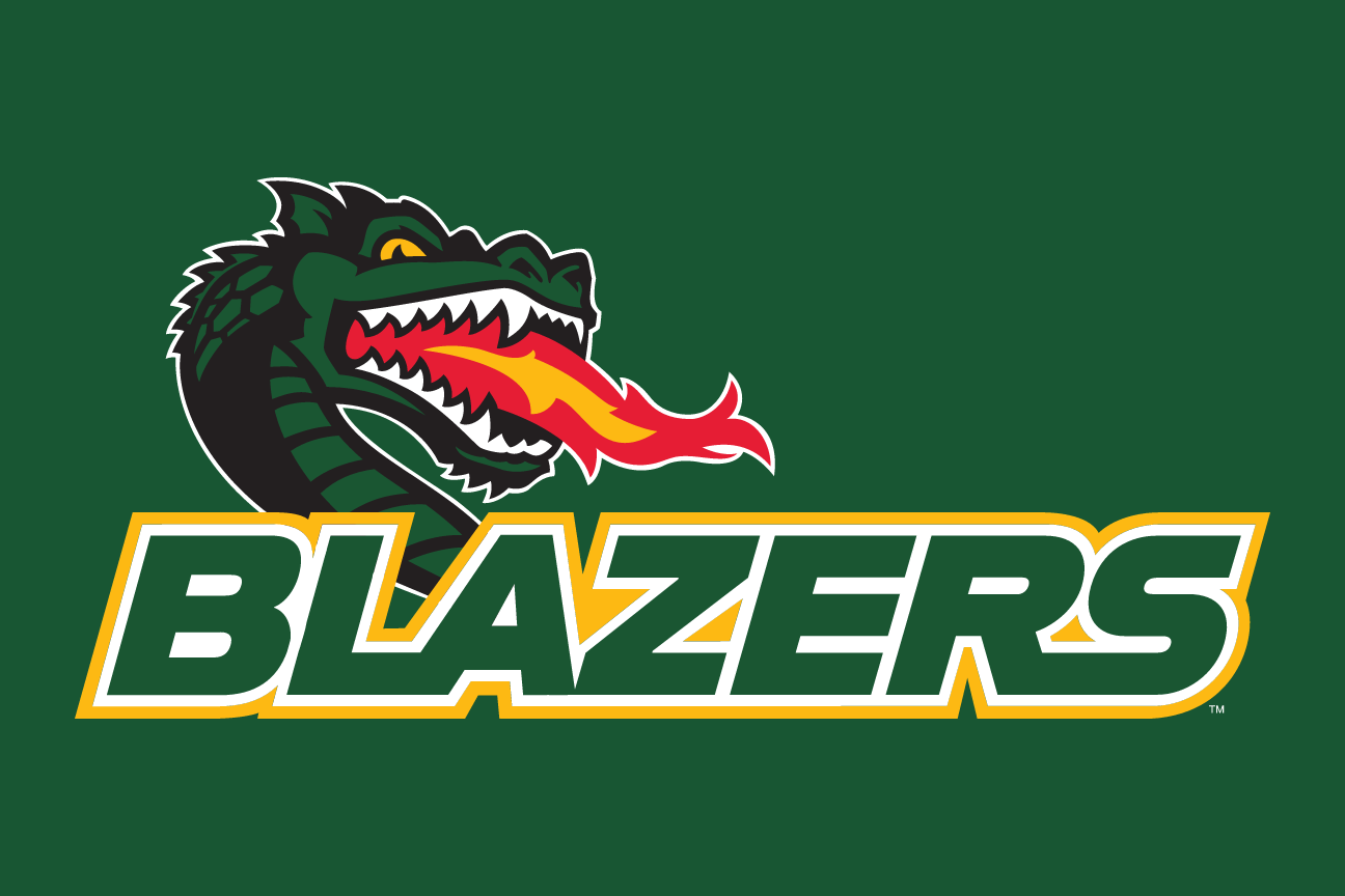 Dragon head with Blazers stacked, full color on green variant, cell 94