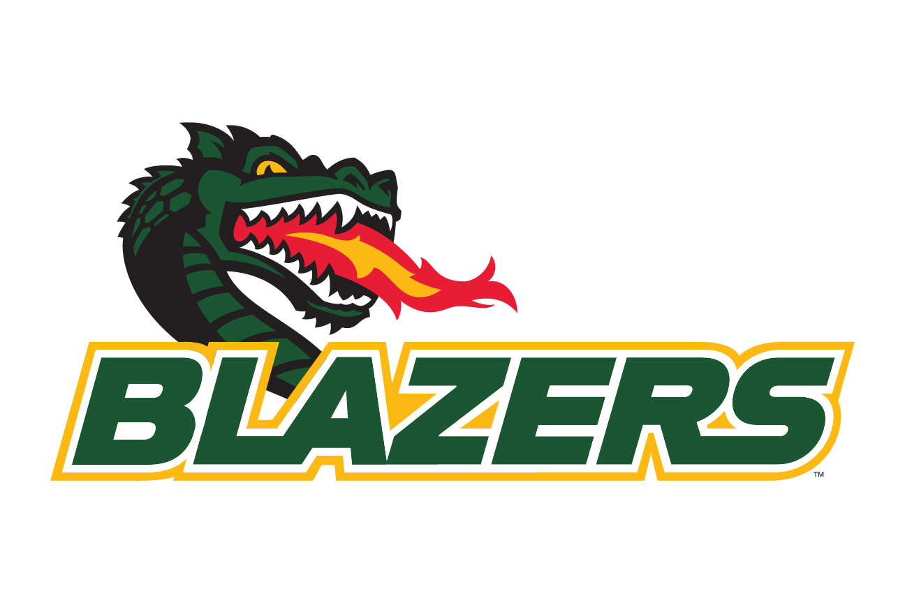 Dragon head with Blazers stacked, full color on white variant, cell 95