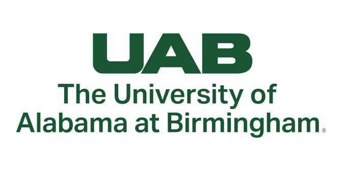 UAB core logo centered, green variant, cell 28