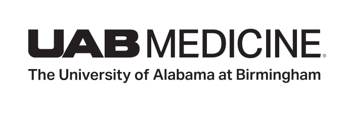 UAB Medicine secondary logo, black variant, cell 41
