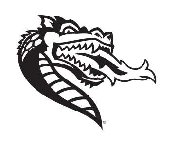 dragon head mascot, white with black outline variant, cell 60