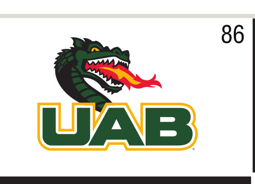 Dragon head with UAB, full color on white variant, cell 86