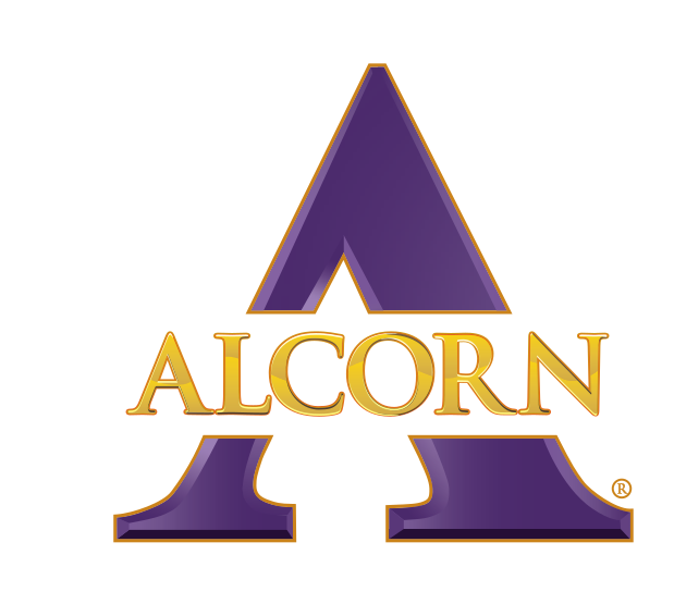 Alcorn A logo, purple and gold bevel variant, cell 5