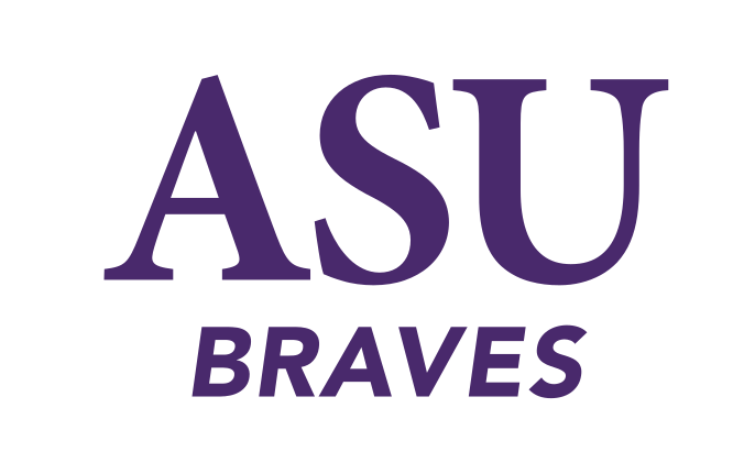ASU Braves wordmark, purple and gold variant, cell 11