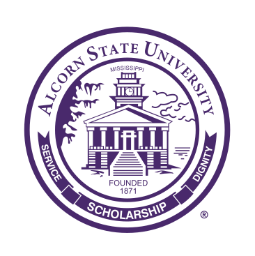 Alcorn State University seal, purple and white variant, cell 20