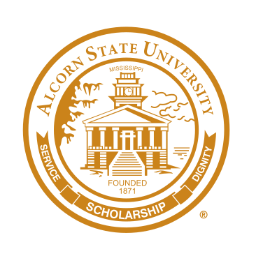 Alcorn State University seal, gold and white variant, cell 21