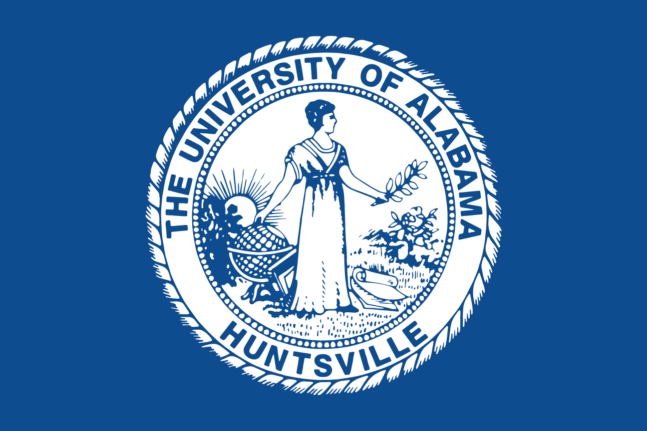 University Seal, white on blue variant, cell 8