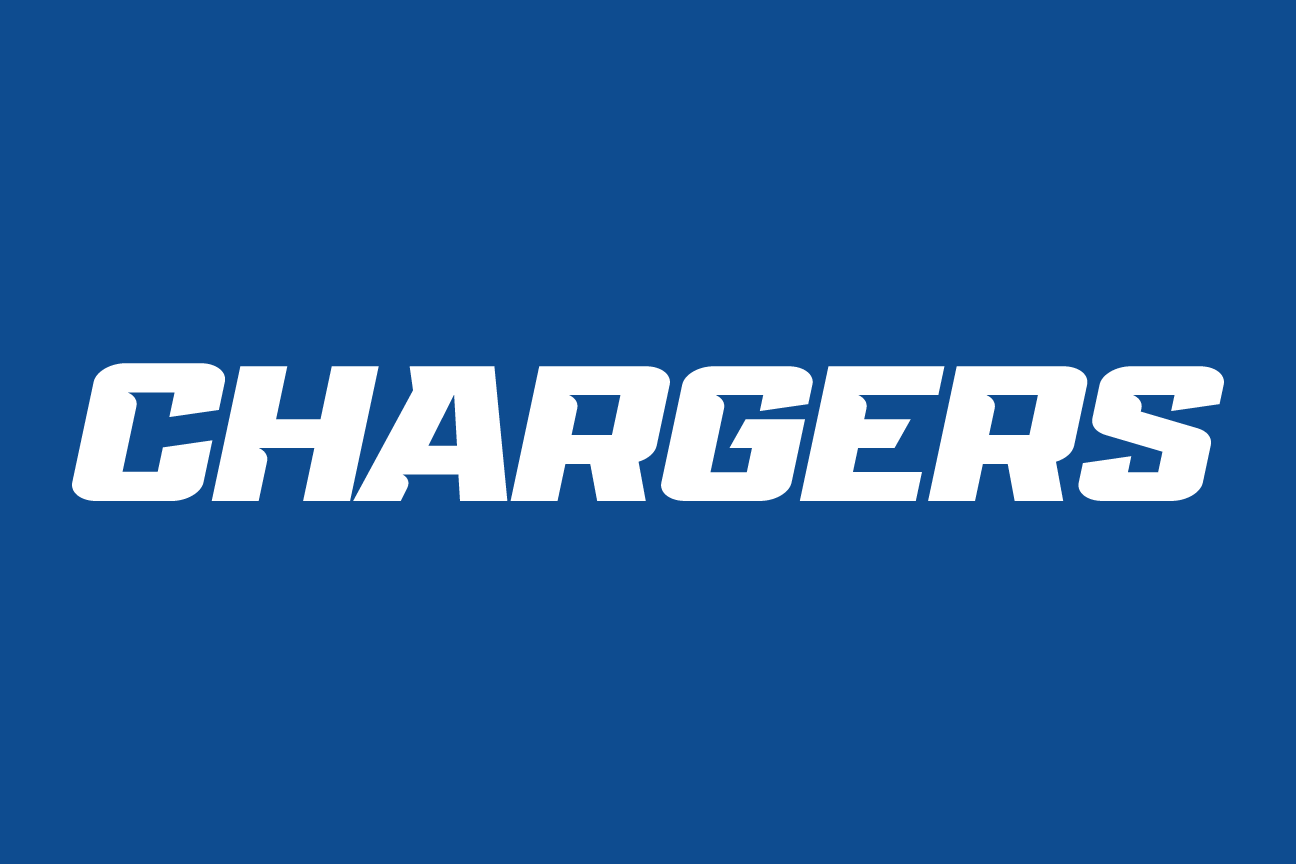 CHARGERS block, white solid on blue variant, cell 44