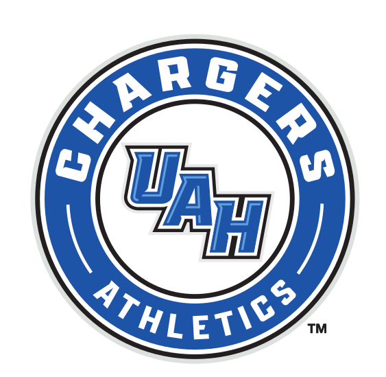 UAH CHARGERS ATHLETICS UAH, blue/white with black outline variant, cell 29