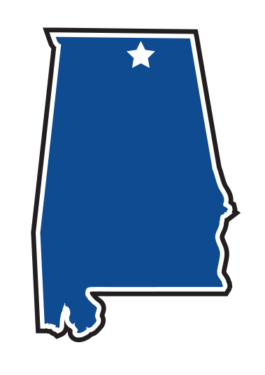 Alabama state mark, full color variant, cell 56