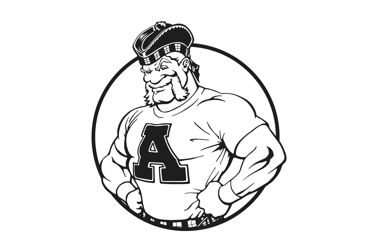 Mascot head, black and white variant, cell 42