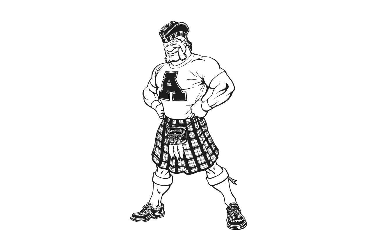 Full mascot, black and white variant, cell 48