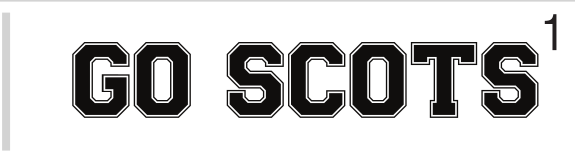 GO SCOTS wordmark, black variant, cell 15