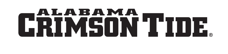 Alabama Crimson Tide wordmark, black variant, cell 20