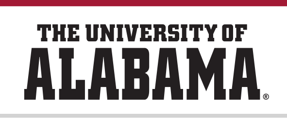 The University of Alabama wordmark, black variant, cell 18