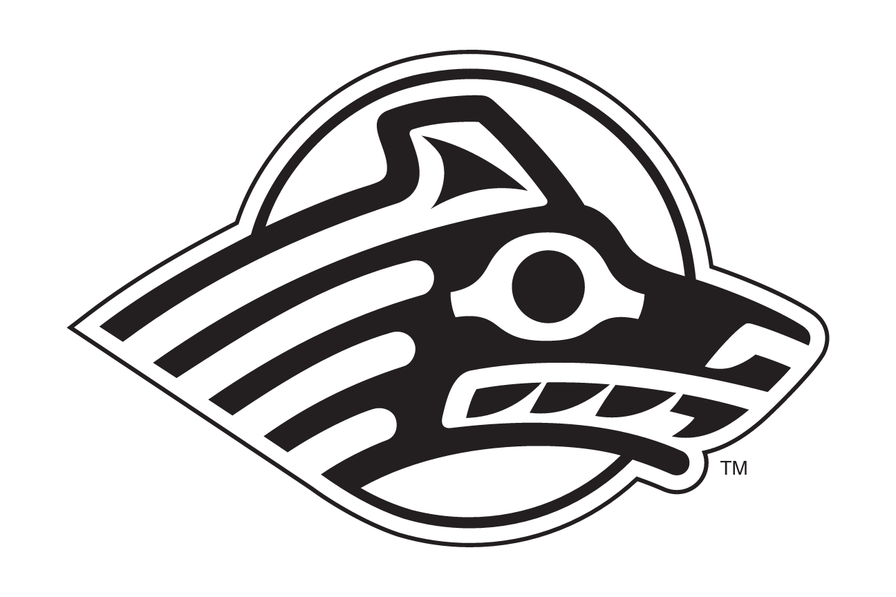 Seawolf head logo, black and white variant, cell 31