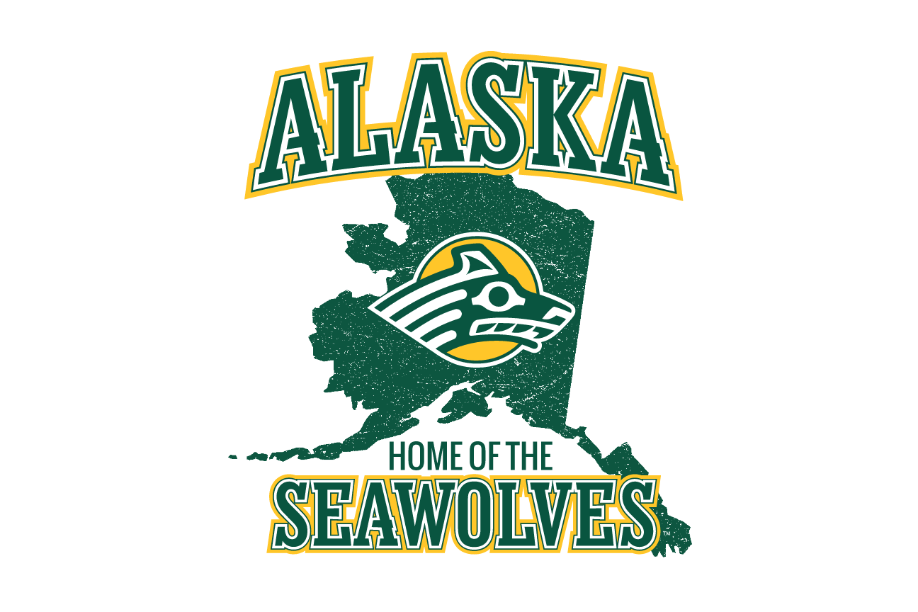Alaska Seawolves lockup, full color variant, cell 34
