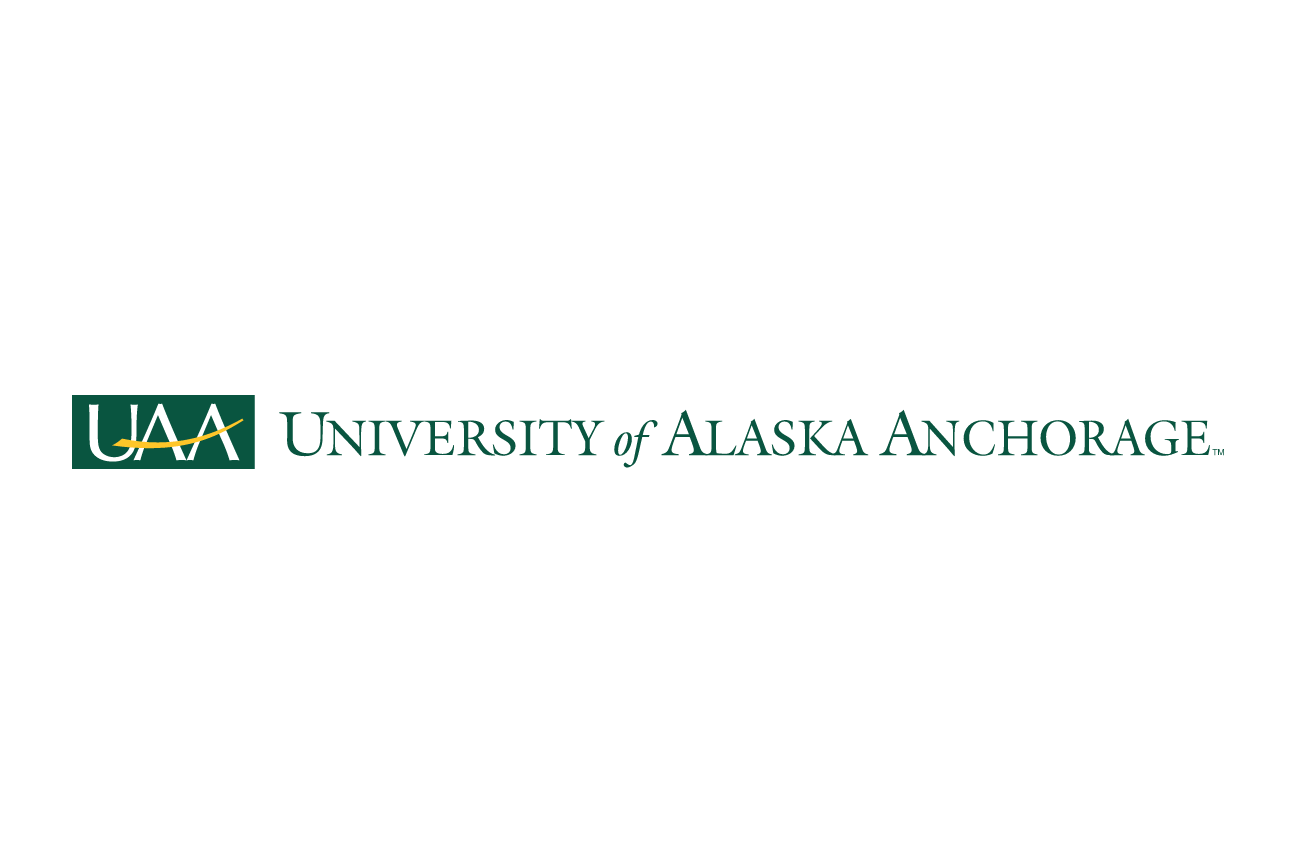 UAA horizontal logo, green and gold alternate variant, cell 41