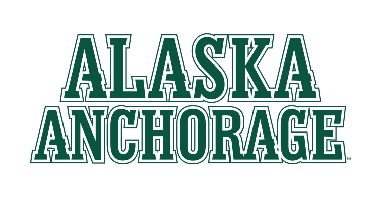 Alaska Anchorage wordmark, stacked alternate, green variant, cell 8