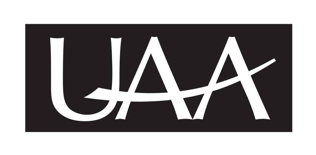 UAA lettermark, black variant, cell 36