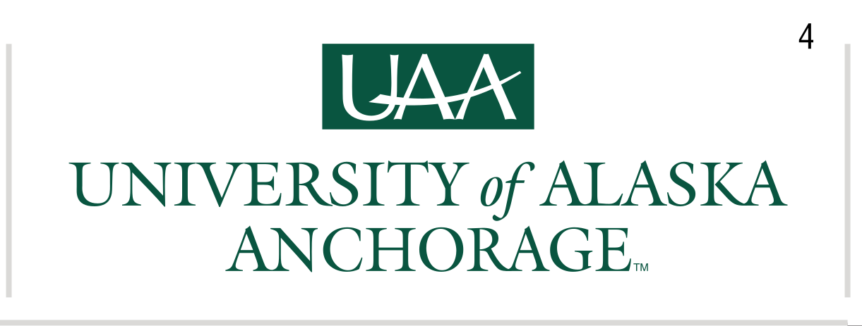UAA stacked logo, green and gold variant, cell 44