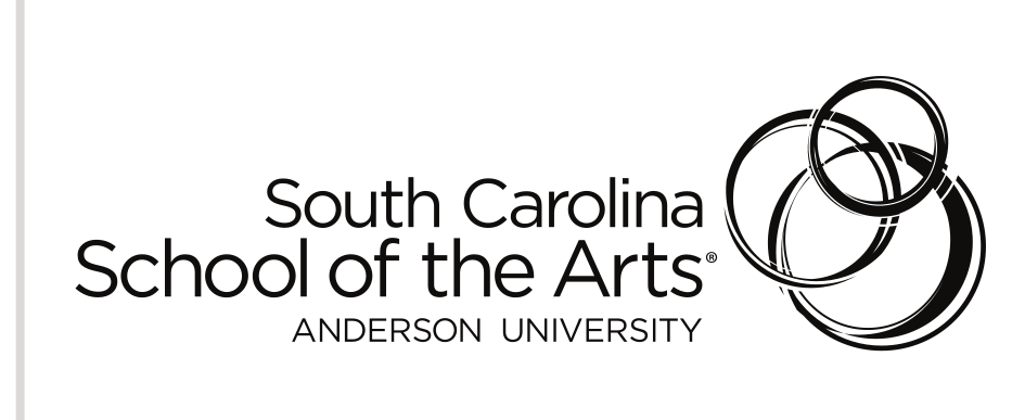 South Carolina School of the Arts logo, horizontal lockup, black variant